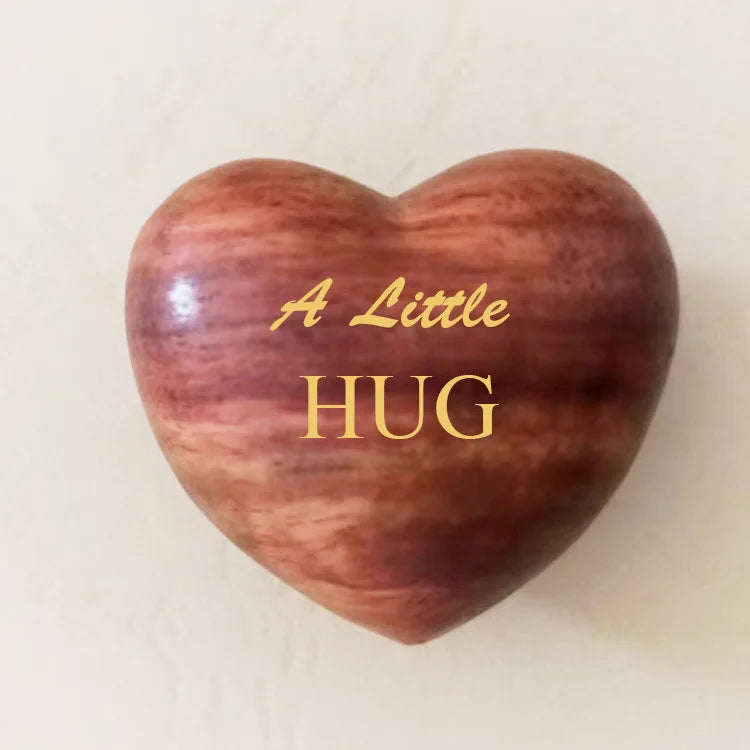 New Valentine's Day decoration pocket hug wooden heart token wooden love engraved gift Oasis Select A LittLe Hug 1 3 3 2cm