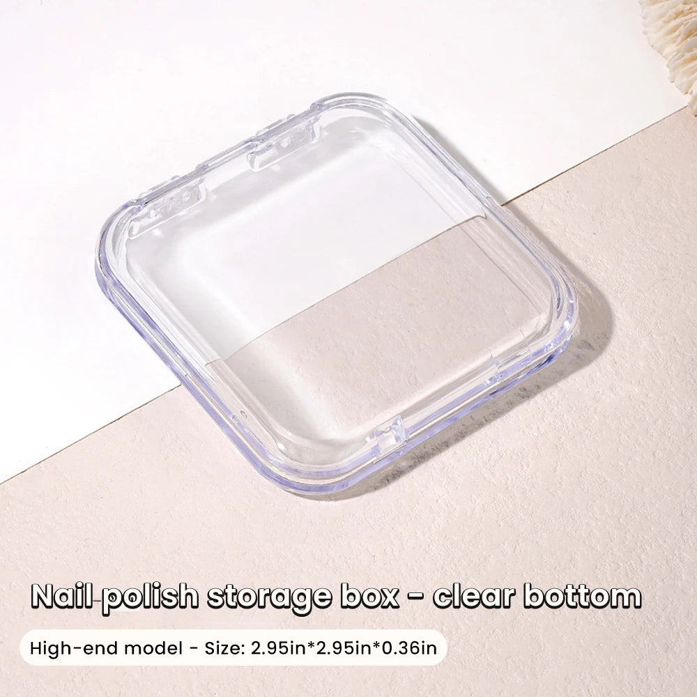 False Nail Case Plastic Storage Box for Fake nails Transparent Pink Nail Art Display Stand Fake Nails Organizer Packing Box Oasis Select A