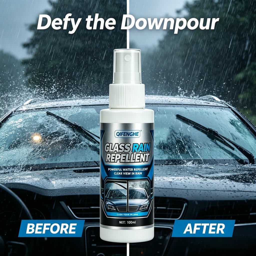 Glass Rain Repellent, Powerful Water Repellent Spray for Car Windshield, Clear View in Rain for Auto Windows & Side Mirrors Oasis Select