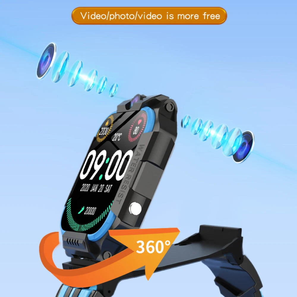 Boy Girl Bracelet Video Call Camera Kids Smartwatch Students 4G SIM Card Children's Smart Watches GPS Waterproof Voice Assistant Oasis Select