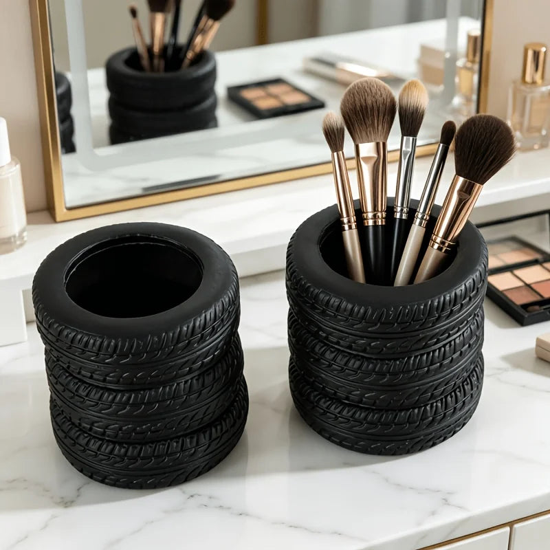 Creative Tire-Shaped Pencil Holder—A Must-Have for Car Enthusiasts—A Fun and Unique Desktop Storage Container Oasis Select