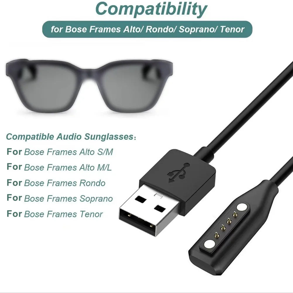 Magnetic Charging Cable for Frames and Audio Sunglasses 1 Meter PC Construction Maintains Strong Magnetic Hold Oasis Select