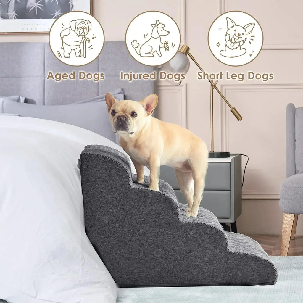 Puppy Stairs Soft Ladder Dogs Pets Sofa Bed Ramp Ramp for Dogs Protecting Pet Joint Safety Stairs Elderly Dog Steps Pet Supplies Oasis Select