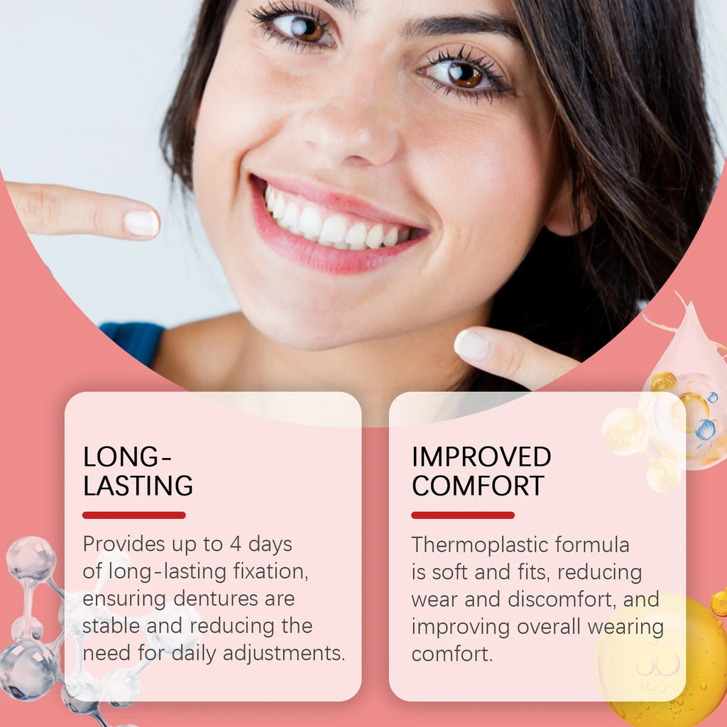 Comfort Denture Adhesives Glue Teeth Care Thermoplastic Denture Silicone Reline Kit Adhesive Cushion Friction Fixed Dentures Oasis Select