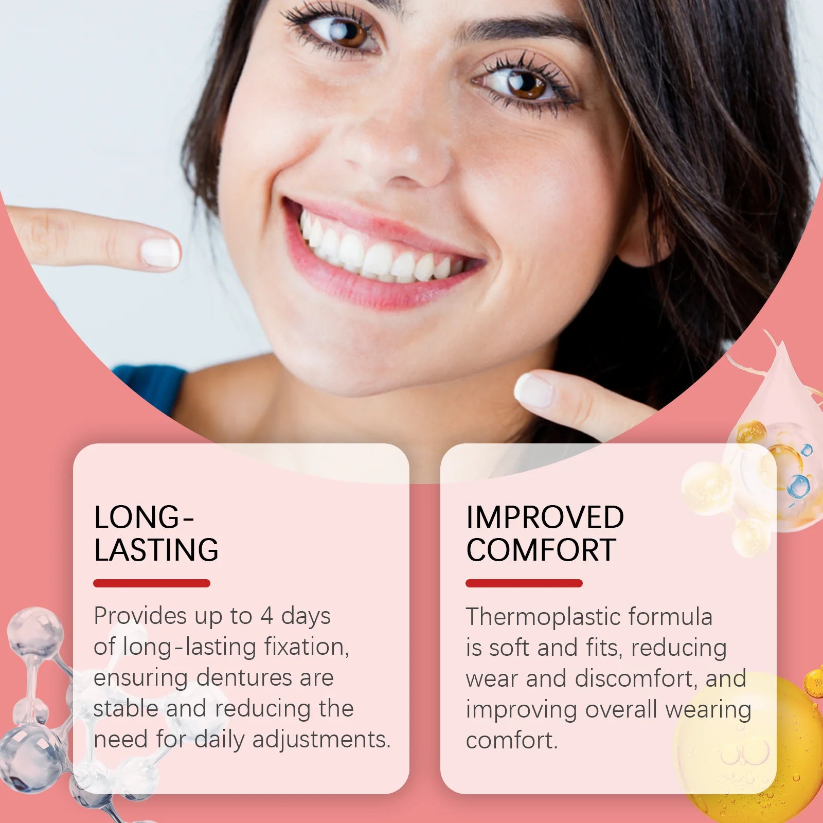 Comfort Denture Adhesives Glue Teeth Care Thermoplastic Denture Silicone Reline Kit Adhesive Cushion Friction Fixed Dentures Oasis Select