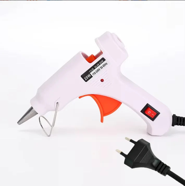 3/1PCS Hot Melt Glue Gun20W Hot Melt Glue Gun Using Glue Stick for DIY Handicrafts, Arts and Crafts, Christmas Gifts, Quick Home Oasis Select EU-white