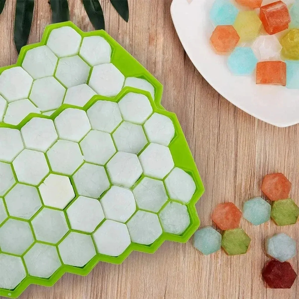 Honeycomb 37-Grid Ice Cube Tray, Silicone DIY Ice Mold (Lid Not Included) for Drinks, Cocktails & Kitchen Use Oasis Select
