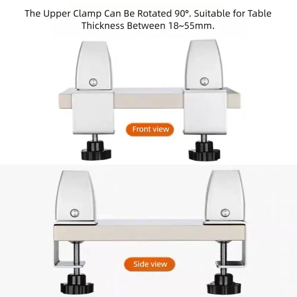 Aluminum Alloy Office Desk Baffle Clip Black White Silver Adjustable Glass Clamp Hardware Furniture Accessories Oasis Select