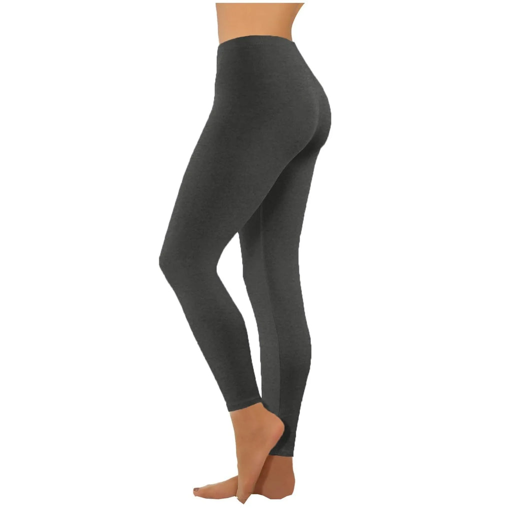 High Waist Yoga Leggings Seamless Push Up Sport Leggings Fitness Running Pants Solid Highly Elastic Underwear Bottoms Oasis Select Dark Gray XL