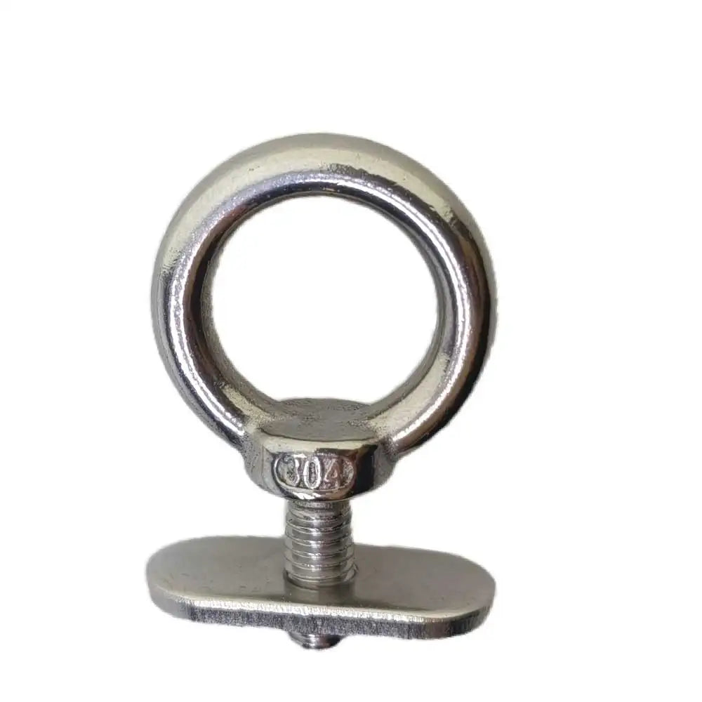 2/4pcs Stainless Steel Adjustable Kayak Track Mount Slider Block with Round Eye Plate Screw for Kayak Boat Deck Rail Mounting Oasis Select