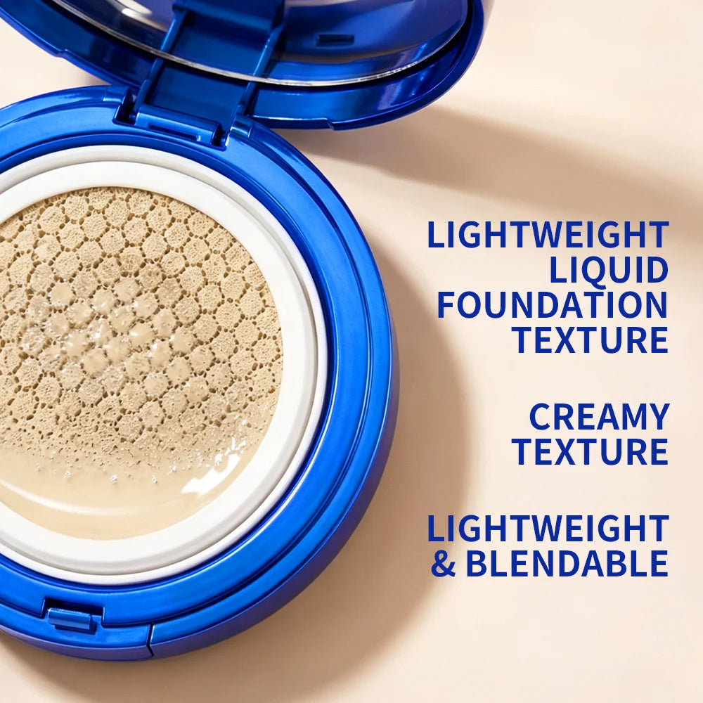 Collagen CC Cream Air Cushion Foundation Long-Wearing Hydrating Natural Concealing Foundation Waterproof Sweatproof Face Makeup Oasis Select