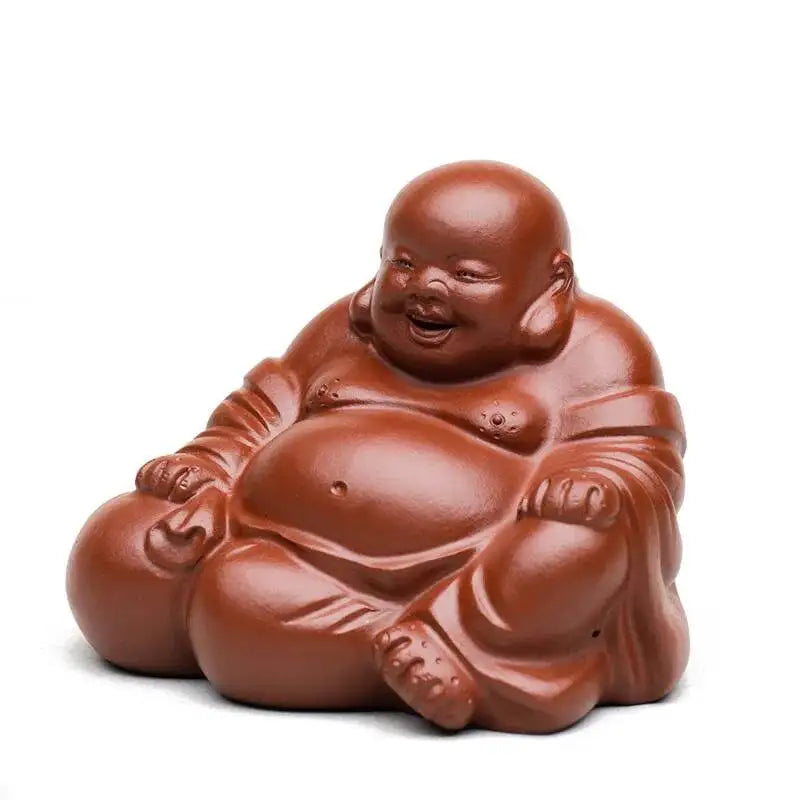 Zisha Tea Pet Buddha Figurine Maitreya Buddha Rulai Sculpture Tea Play Model Can Raise Tea Pet Oasis Select