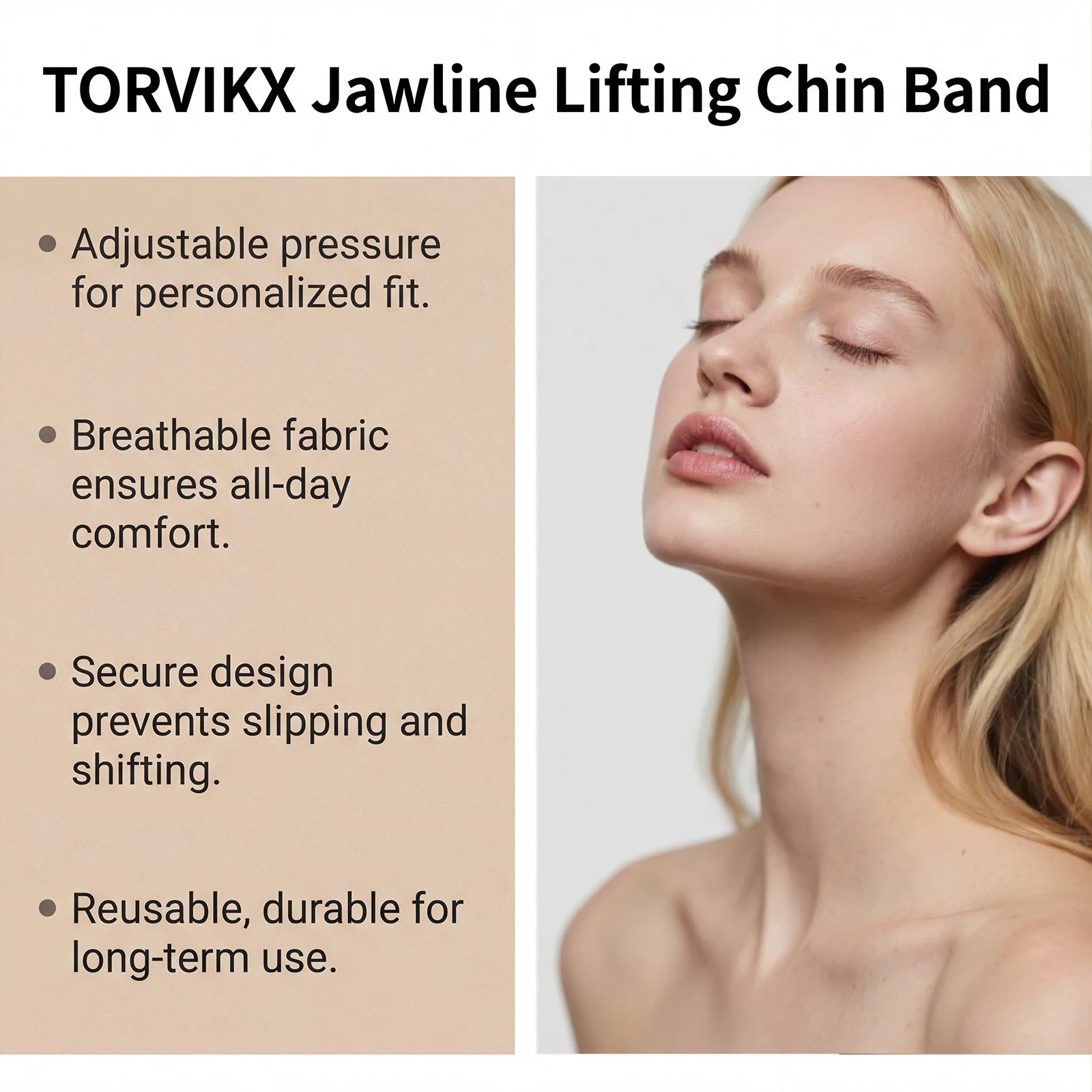 Jawline Chin Strap – Lightweight, Skin-Friendly Facial Contour Facial Contouring Strap Oasis Select