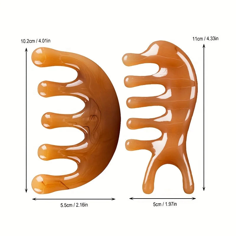 Resin Scalp Massage Comb – Meridian Hair Brush for Relaxation Scalp Massage Comb Oasis Select