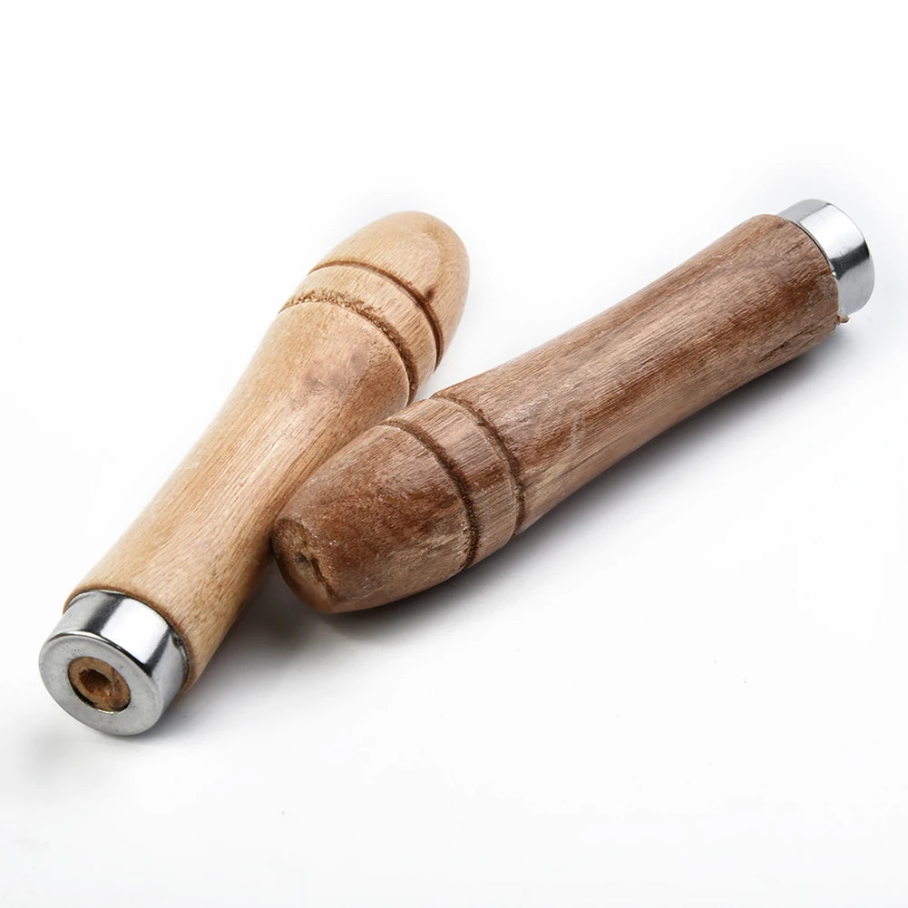 10-Pack Wooden File Handles with Metal Collar – 90mm File Handle Set Oasis Select