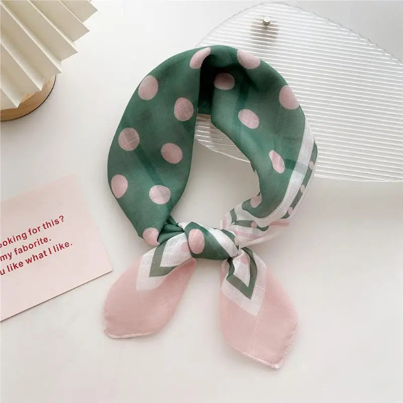 58cm Cotton Linen Handkerchief Print Square Neck Scarf Women Small Shawls Hair Scarfs Female Bag Scarves Head Scarf Oasis Select 20