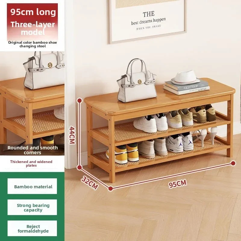 Multi-functional Household Shoe Cabinet Rack Dustproof Change Stool