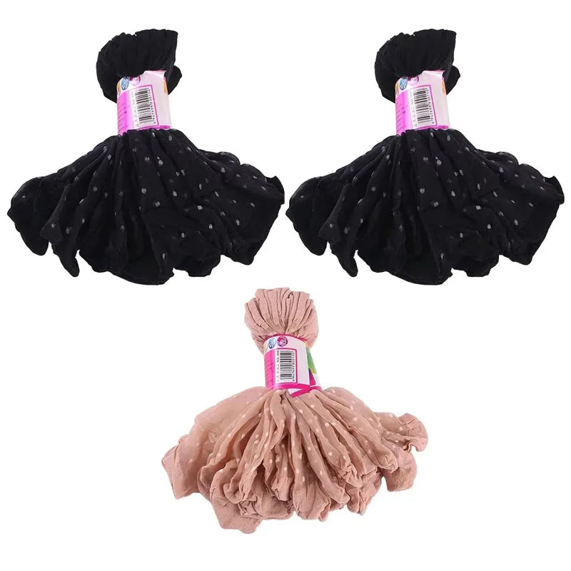 10/30pairs Black Dot Transparent Socks Ultra-thin Elastic Women Crystal Silk Socks Nylon Fashion Ladies Summer Short Ankle Socks Oasis Select black20-skinB10 One Size