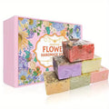 6pcs Creative Roses, Jasmine, Lavender Essential Oil, Soap and Soap Gift Box, Moisturizing Bath Soap, Suitable for Friends Oasis Select MULTI 600g