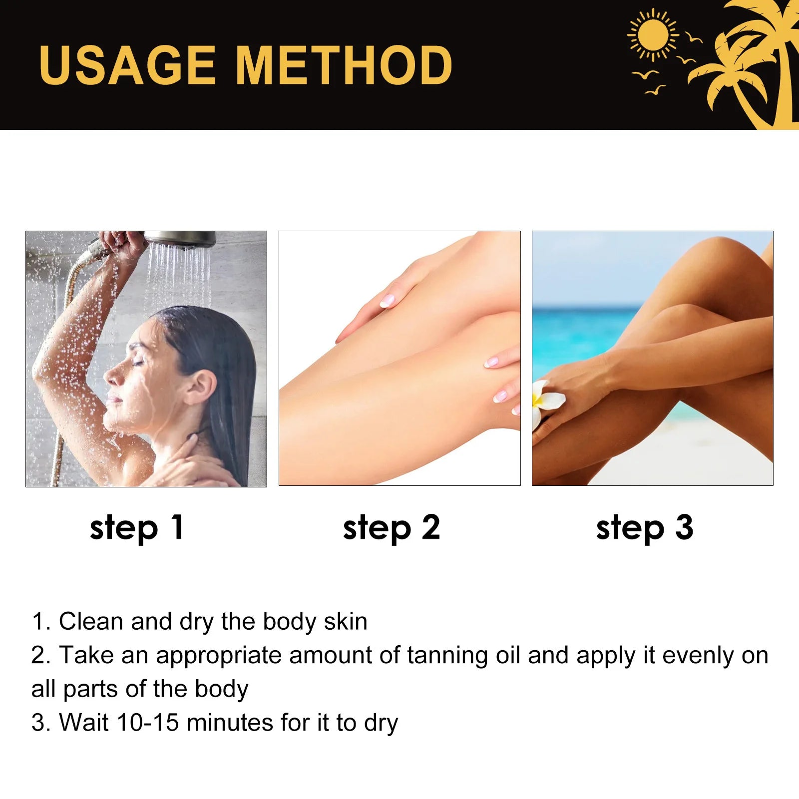 Tanning Oil Build Bronze Face Body Tone Enhance Post Sun Bronzing Solarium Lock Moisturizing Softness Darker Solar Tanning Oil Oasis Select