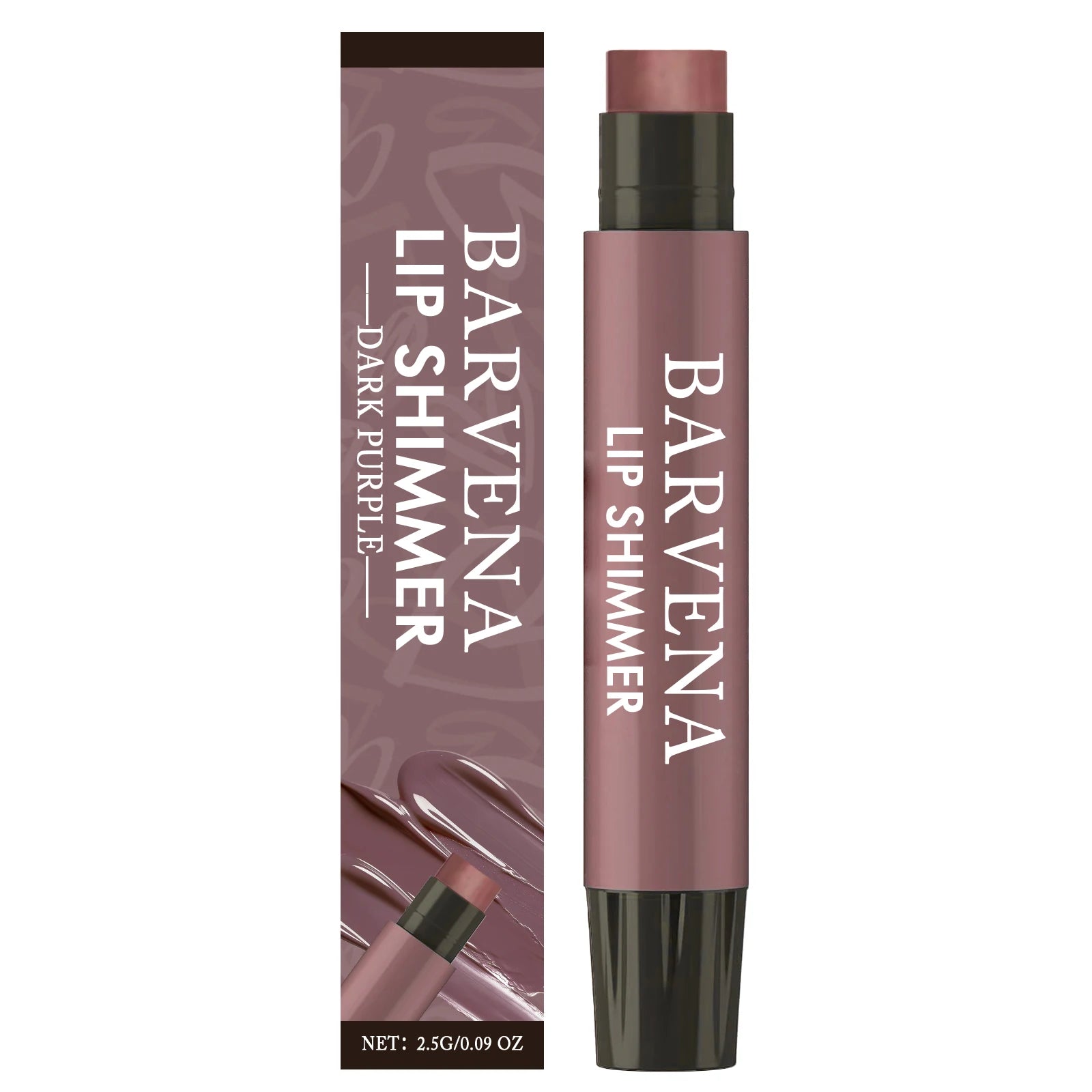 Lip Shimmer Dark Purple Tinted Lip Balm Stick Long Lasting Hydration with Natural Glowy Finish Moisturizing & Nourishing Makeup Oasis Select 1Pcs