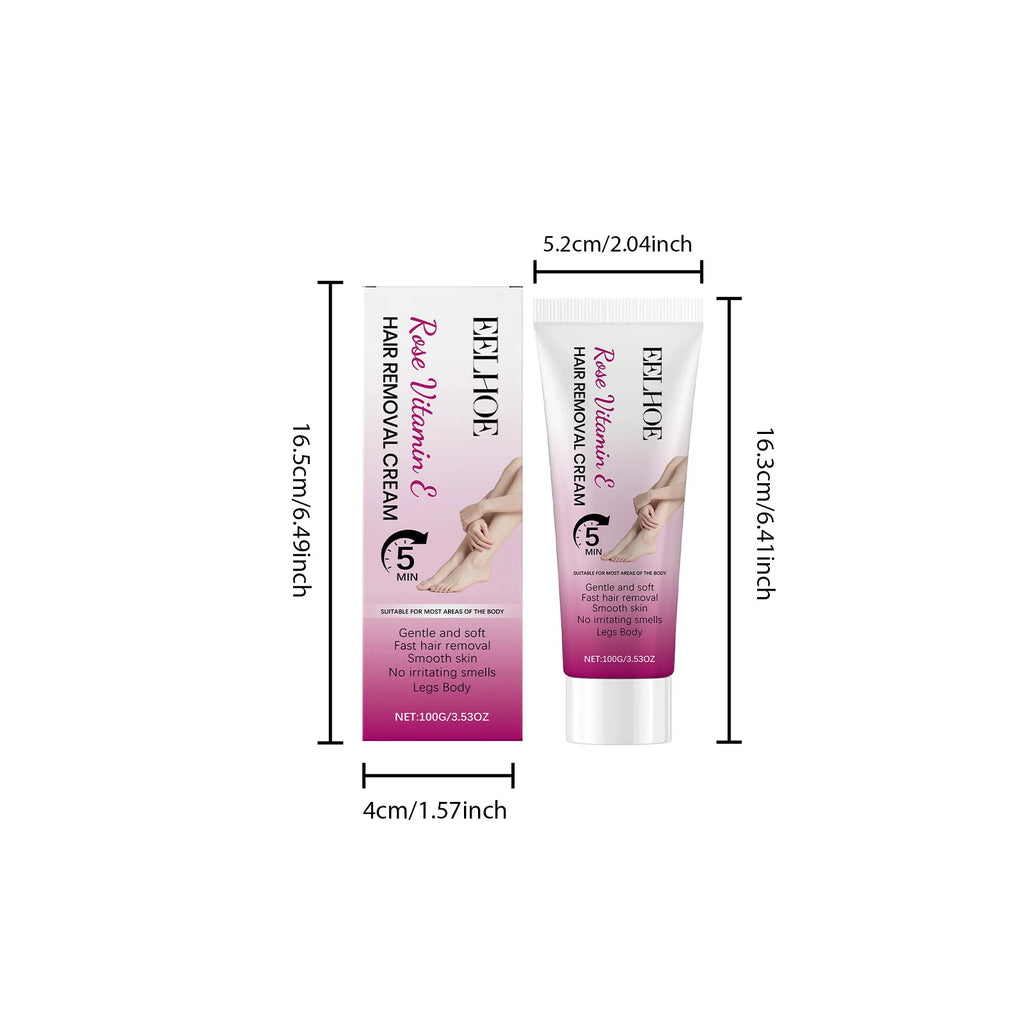 Eelhoe Gentle Hair Removal Cream – Painless & Smooth 100g Hair Removal Cream Oasis Select