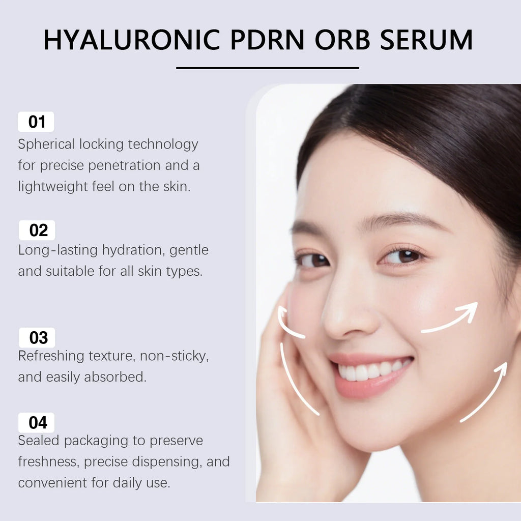 Hyaluronic PDRN ORB Serum Firming Deep Hydration Skin Repair Radiance Booster Anti Wrinkle Nourishing Facial Skin Essence Oasis Select