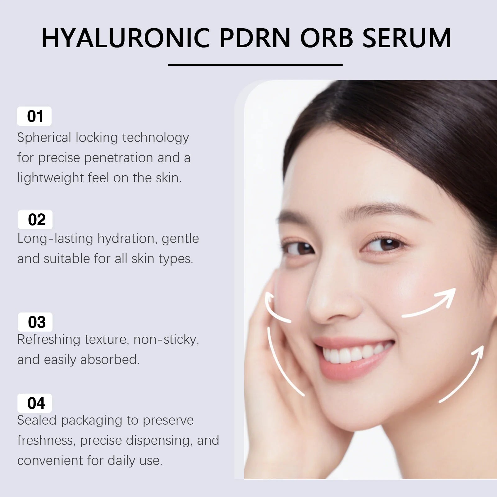 Hyaluronic PDRN ORB Serum Firming Deep Hydration Skin Repair Radiance Booster Anti Wrinkle Nourishing Facial Skin Essence Oasis Select