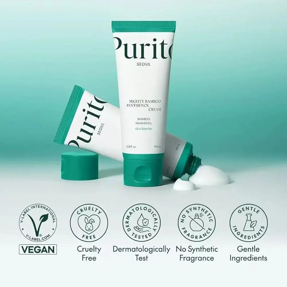 Korean Purito Bamboo Essence Cream Moisturizing And Nourishing Repair Skin Reduce Fine Lines And Wrinkles 100ml Oasis Select