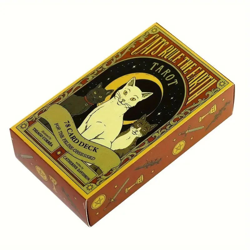 Cats Rule The Earth Tarot Deck, Fortune Telling Tarot Card Games For Fun, Family Party Entertainment Game Cards Oasis Select