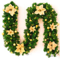 2.7-meter Encrypted Christmas Rattan Door Decorative Hanging Piece Christmas Decoration Christmas Decorations for Home Oasis Select 2.7 meters gold