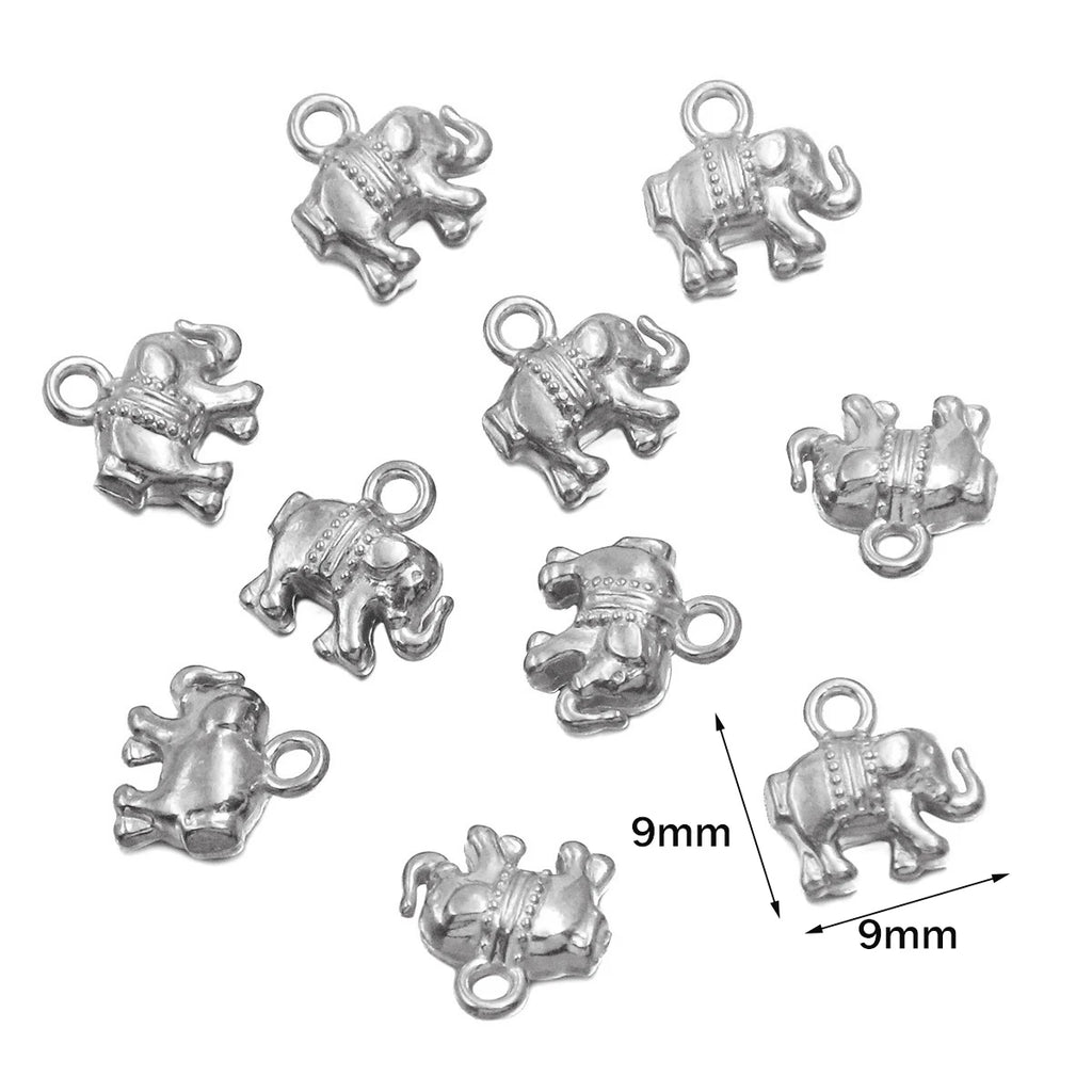 Stainless Steel Starfish Charms Shell Fish Tail Hippocampus Gold