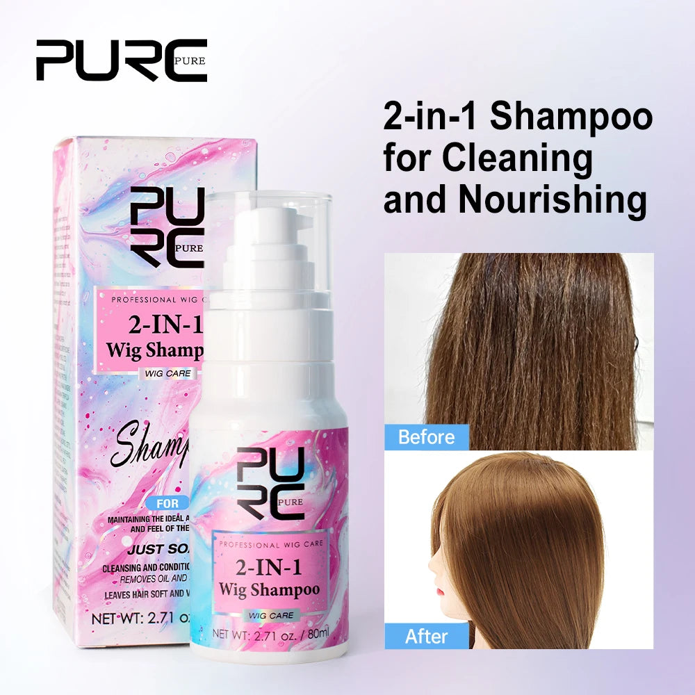 PURC Wig Shampoo And Conditioner Kit Coconut Oil Smoothing Shiny Hair Care Products for Wigs Women Oasis Select