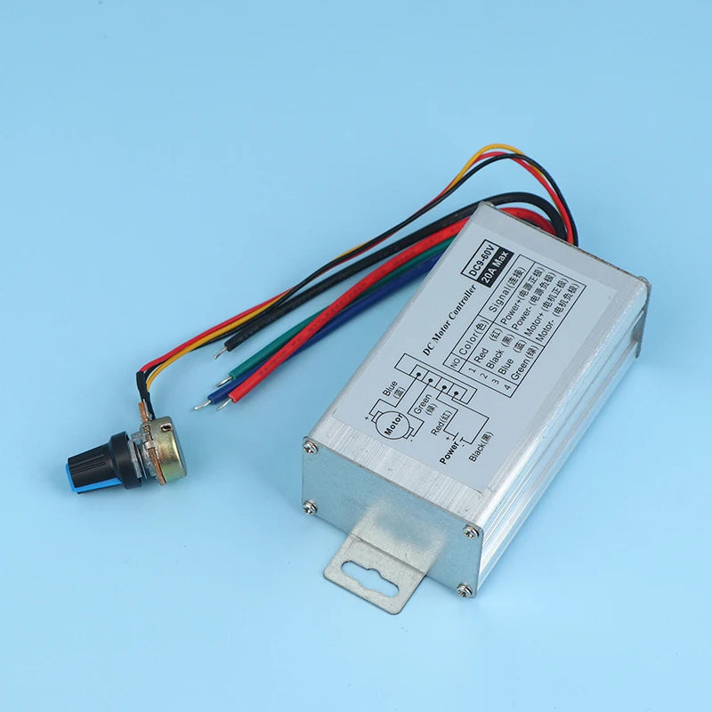 Stepless DC Motor Speed Controller DC 9V-60V 12V 24V 60V 20A Motor Pulse Width Modulator Regulator PWM Speed Regulator Oasis Select
