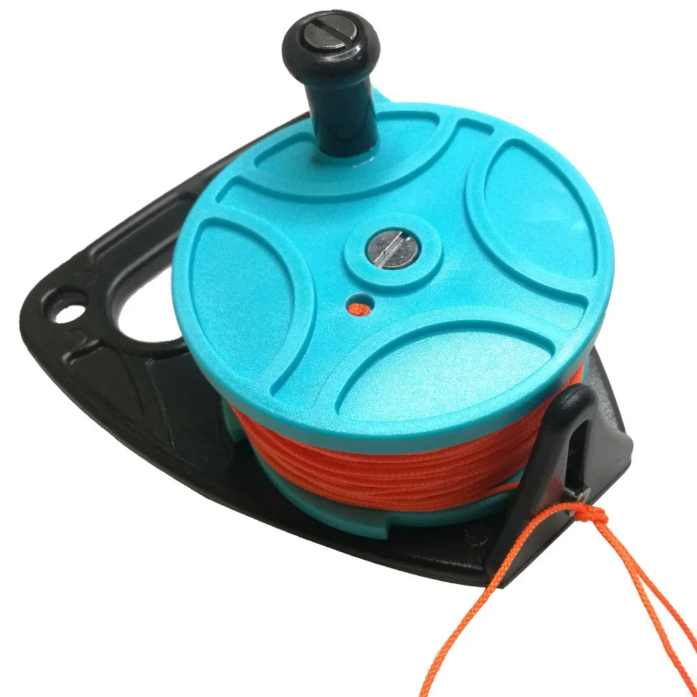 150 272FT Scuba Diving Reel Spool Finger Line Retractable Reels With handle Stopper for Snorkeling Underwater Water Sports Gear Oasis Select