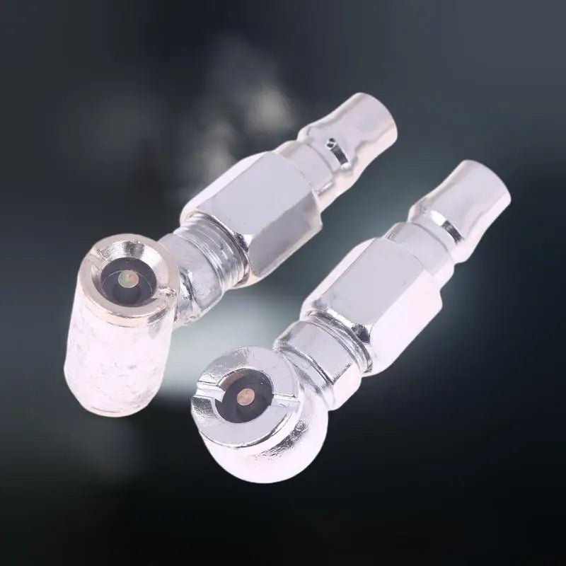 Single/Double Head Silver Inflator Adapter for Motorcycle Tire, Quick Connect Inflatable Nozzle 1 Piece Oasis Select