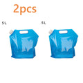 5/10L Camping Water Bag Portable Folding Water Bucket Large Water Container Outdoor Travel Collapsible Pouch Can Camping Supplie Oasis Select Normal 5L Blue 2p
