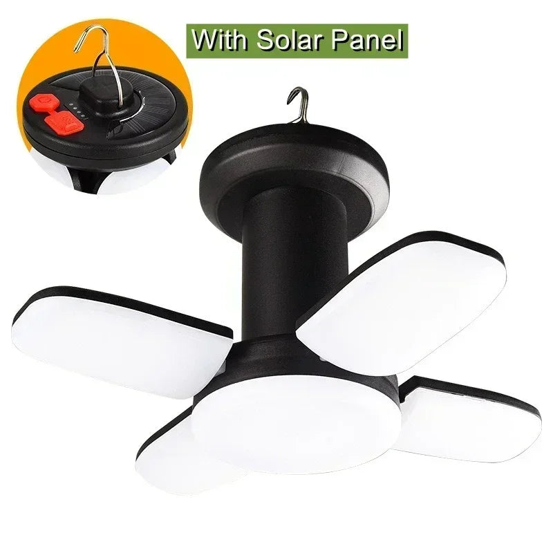 High Power Solar LED Camping Lantern USB Rechargeable 1000LM Emergency Power Bank Foldable 6 Light Modes for Camping Fishing Oasis Select 1PC