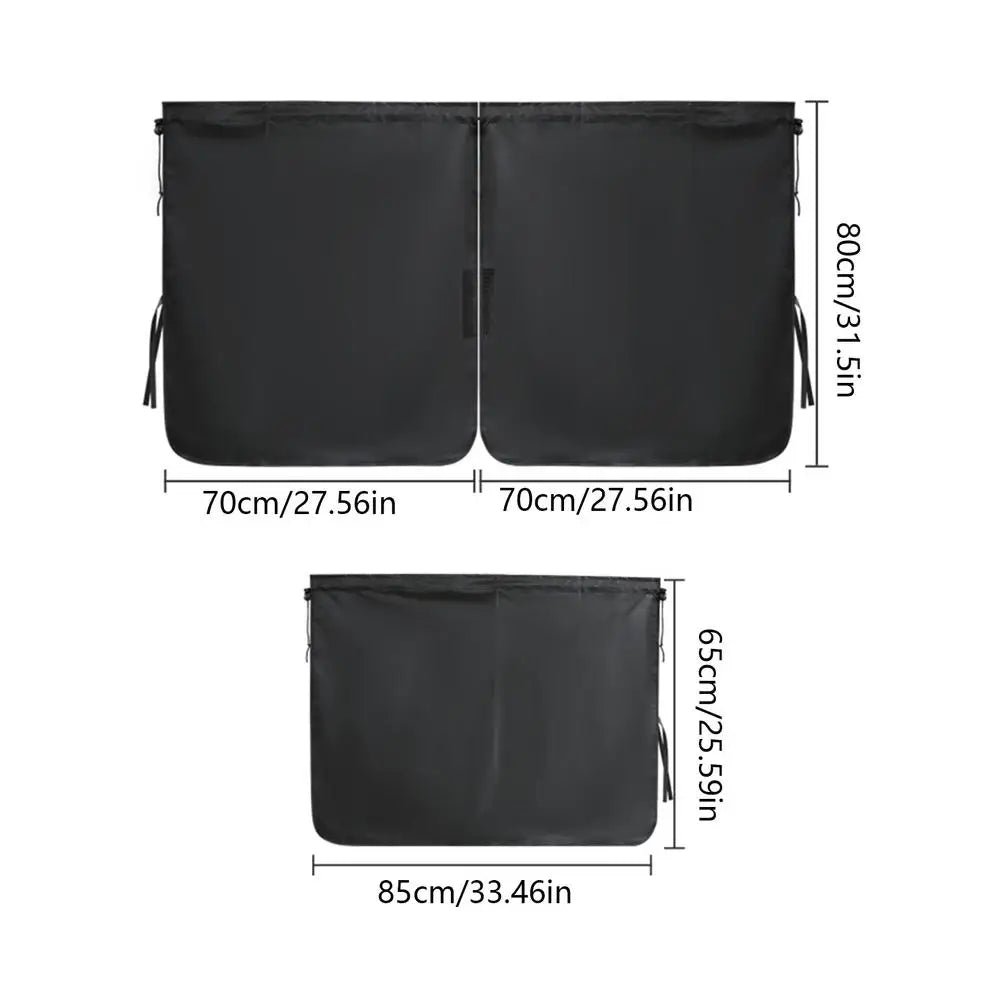 Car Privacy Curtains 3Pcs Universal Car Window Shades Light Blocking Sunshades Screen Covers for Travel Camping Nap Sleeping