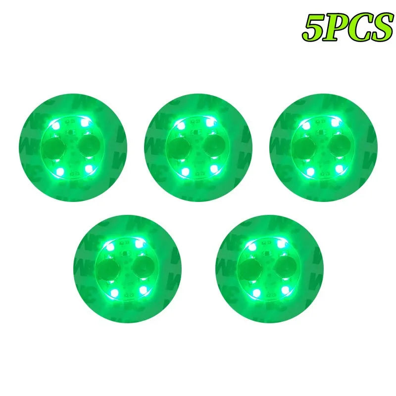 5/10/30PCS LED Coaster Lights Bar KTV Wedding Party Cocktail Drink Cup Vase Lighting Luminous Bottle Stickers Decoration Oasis Select GREEN-5PCS