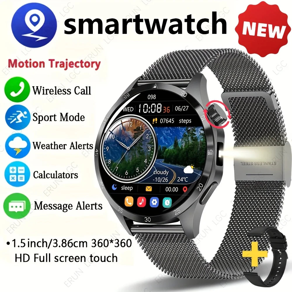 Smartwatch 1.5" Touchscreen, Fitness Tracker & Earphones