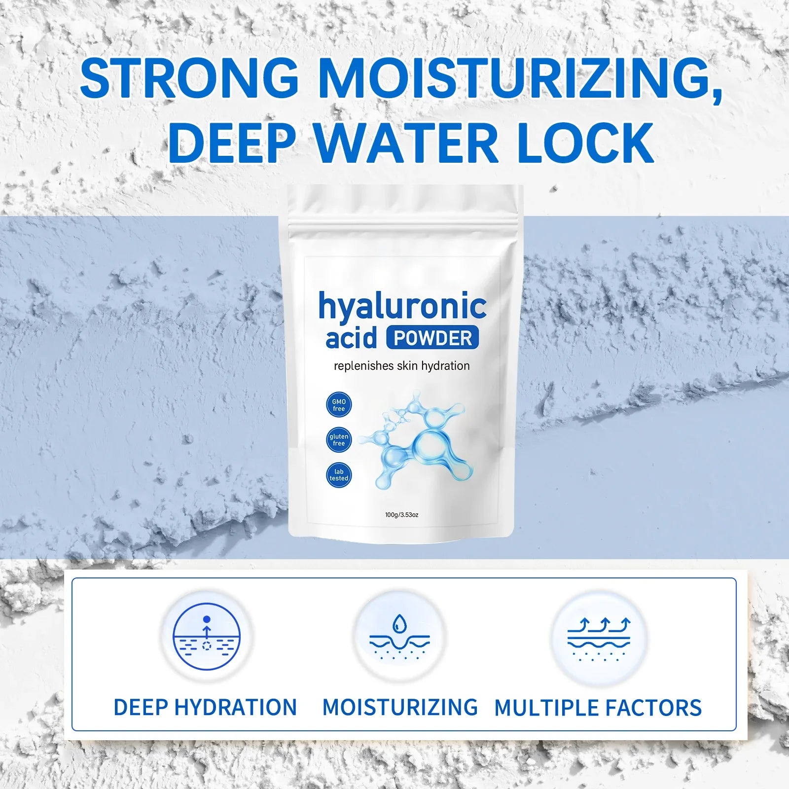 Hyaluronic Acid DIY Mask Powder 100g – Hydrating & Brightening DIY Face Mask Powder Oasis Select