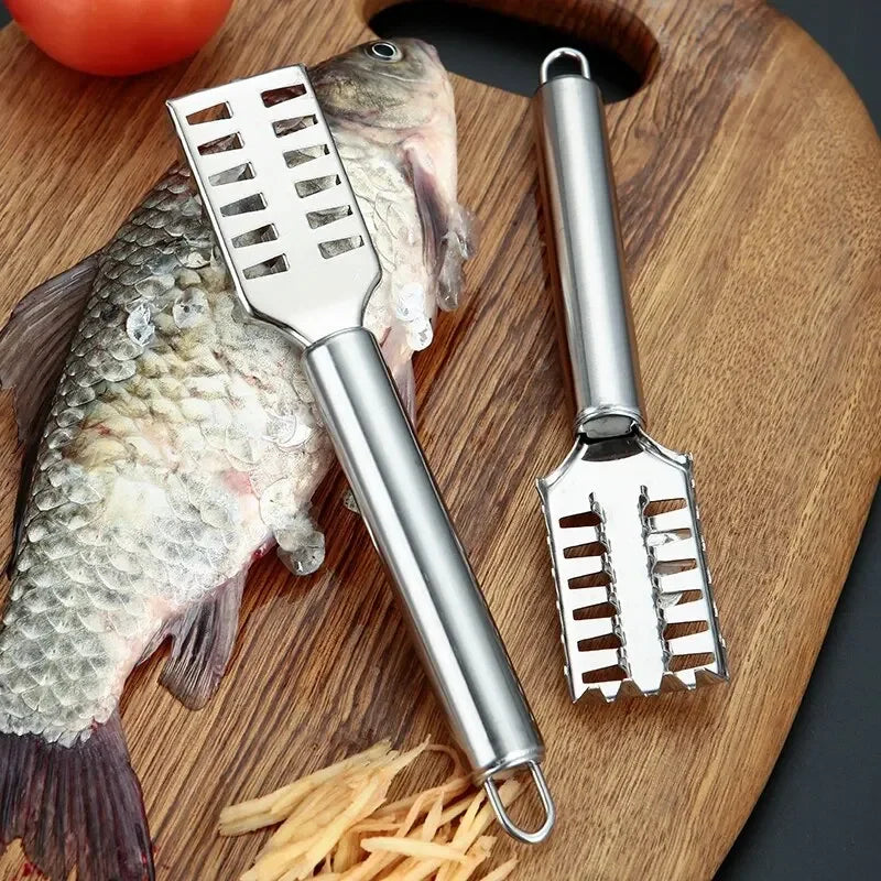 1PC Stainless Steel Fish Scale Knife Scale Scraper Sawtooth Scraping Boning Filleting Cut Scrape Dig Maw Knife Oasis Select