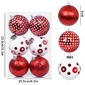 Christmas Decorations Cloth Wrapped Foam Ball Christmas Ball Kit Home Decor Christmas Trees Hanging Ornaments Oasis Select red and white China Mainland