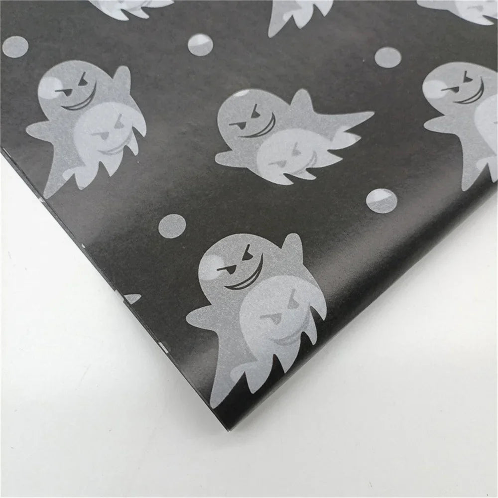 20 Sheet Halloween Wrapping Paper, Skull/Spider Web Pattern Gift Wrap Tissue Paper Decorative Craft Paper for Party Oasis Select 5