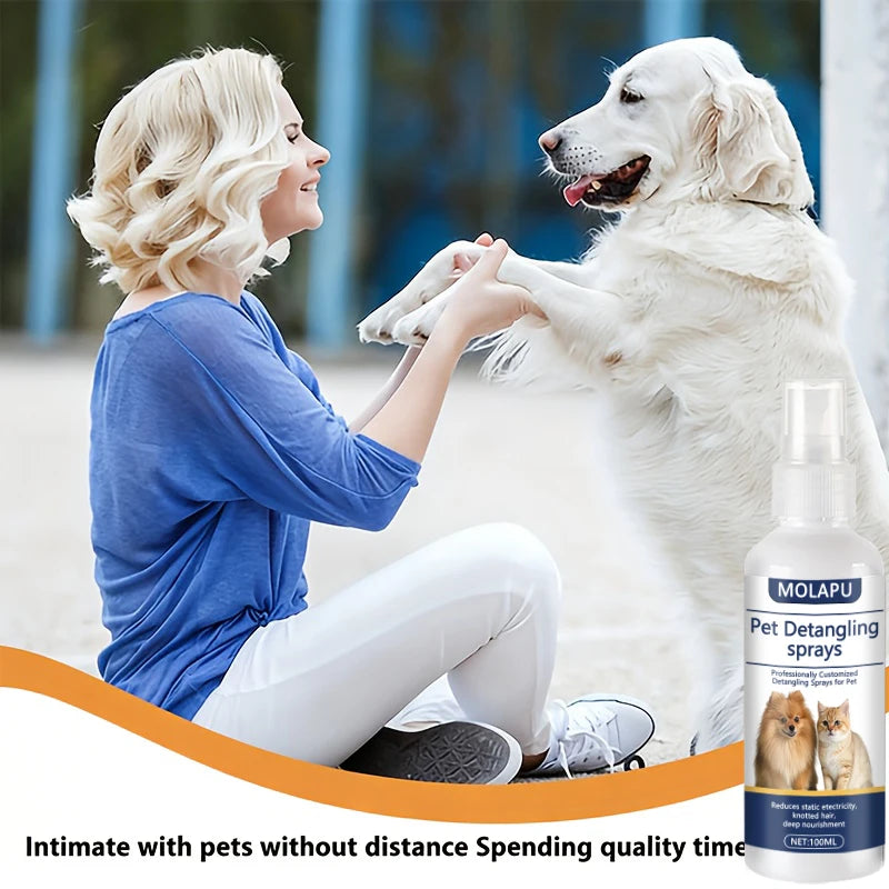 Cat and Dog Hair Tangle Prevention Spray – Leave-In Conditioner to Detangle Pet Hair. A Professional Formula Specifically Designed for Pet Grooming to Prevent Hair from Getting Tangled. This Spray Also Reduces Static Electr Oasis Select