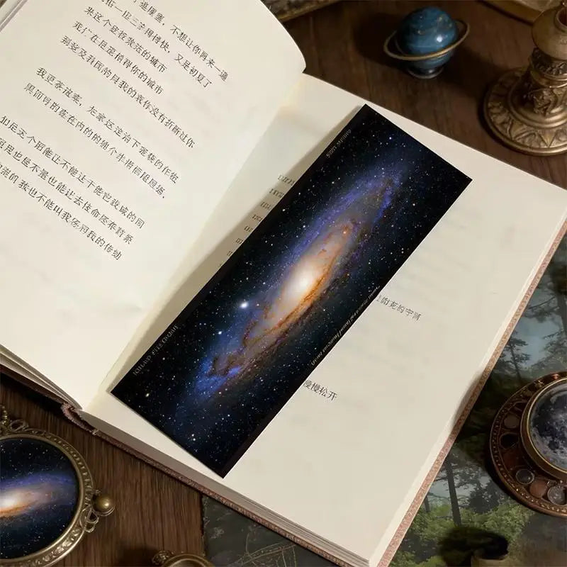 New Galaxy Starry Sky Acrylic Movie Bookmarks, Vintage Romantic Original Film Art, Ideal Gift for Friends Oasis Select