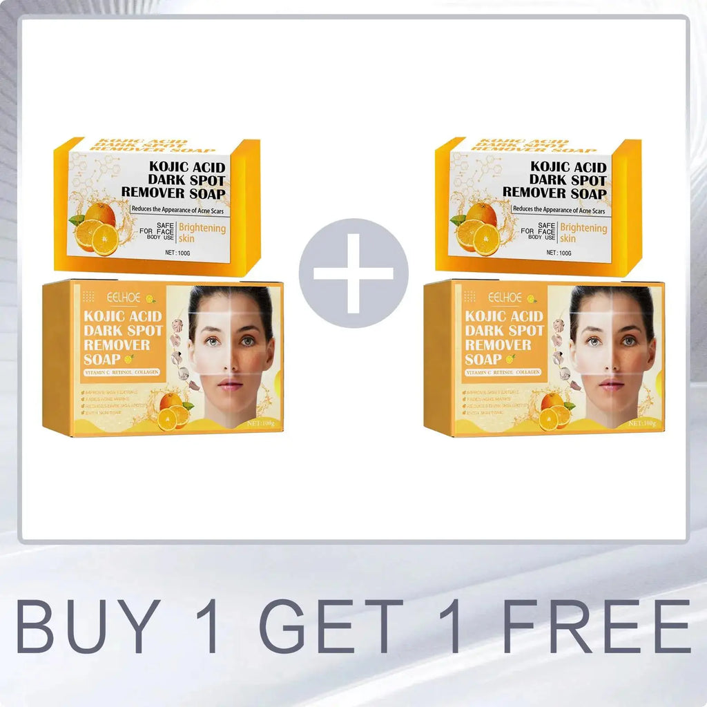 EELHOE Kojic Acid Soap Cleaning Even Skin Skin Brightener Oil Control Nourishing Hydration Skin Care Natural Turmeric Soap 100g Oasis Select Buy 1 for 1 Free