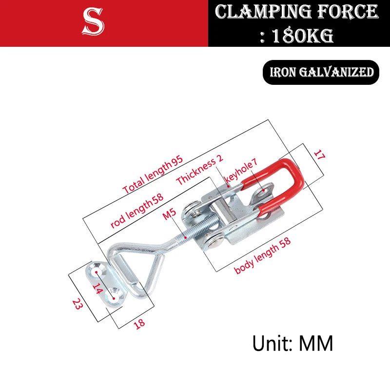 Quick Clamps Easy-to-use Horizontal Clamps Box Buckles Versatile Adjustable Buckles For Outdoor Activities Home Industrial Oasis Select