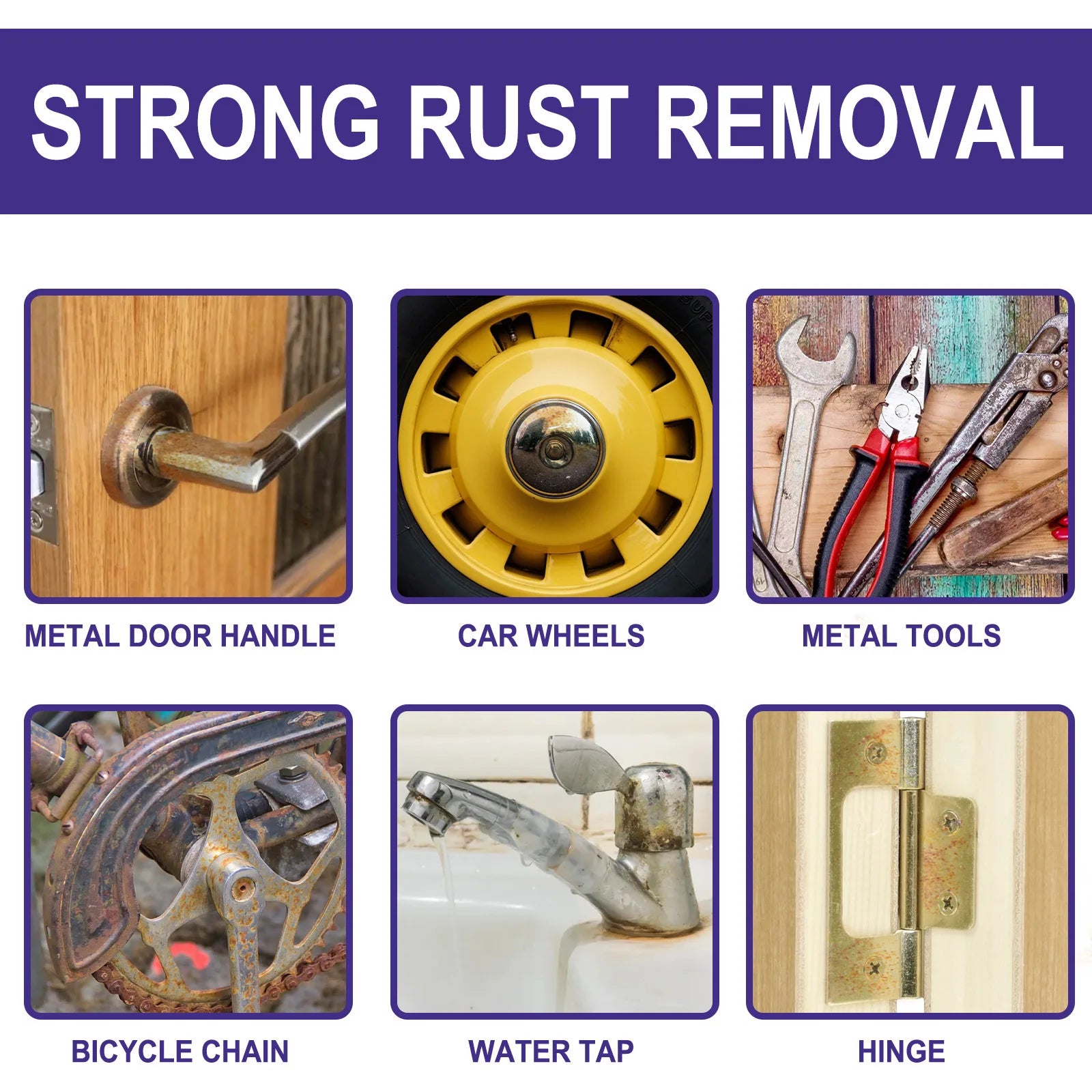 Car Multifunctional Rust Remover Remove Heavy Rust Cleaning Dirt Anti Corrosion Not Damage Paint Restore Luster Car Rust Remover Oasis Select